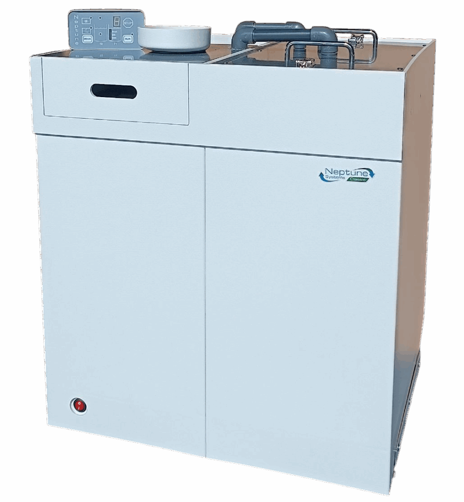 Bac de filtration Classic Neptune Systems – solution écologique pour opticiens, économie d’eau et compatibilité meuleuses.
