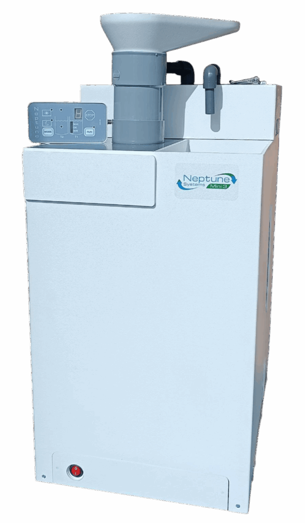 Bac de filtration Neptune Mini 3 – solution compacte et écologique pour opticiens, économie d’eau et compatibilité meuleuses.